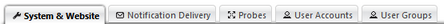 System Administration Tabs System Administration Tabs