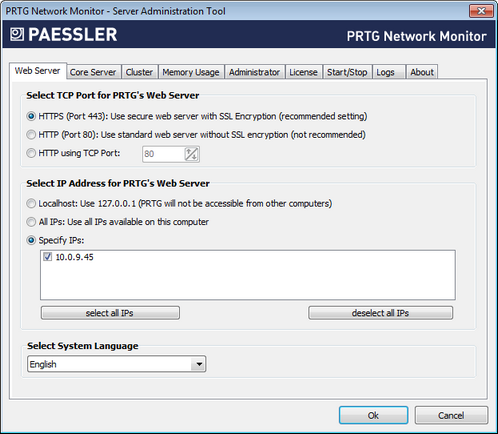 PRTG Server Administrator PRTG Server Administrator