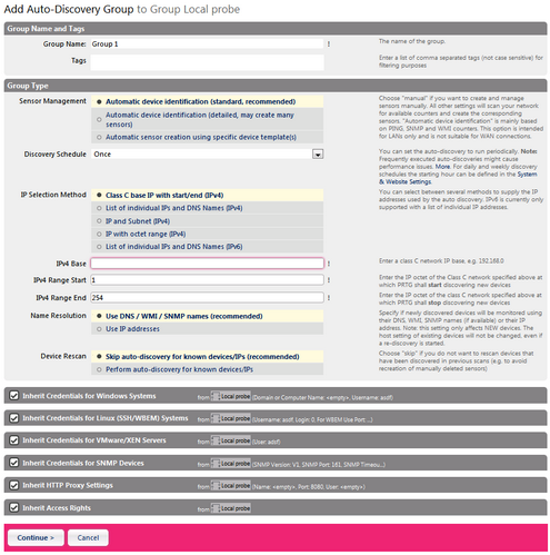 Add Auto-Discovery Group Assistant Step 2 Add Auto-Discovery Group Assistant Step 2