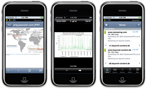 iPRTG Screenshots iPRTG Screenshots