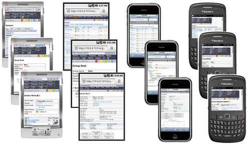 Mobile Web GUI on Different Mobile Devices Mobile Web GUI on Different Mobile Devices