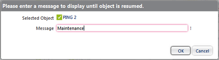 PRTG Pause Message Prompt PRTG Pause Message Prompt