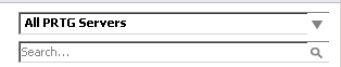 Enterprise Console's Server Selection and Search Bar